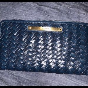 BNWOT Brahmin Suri zip around  wallet teal